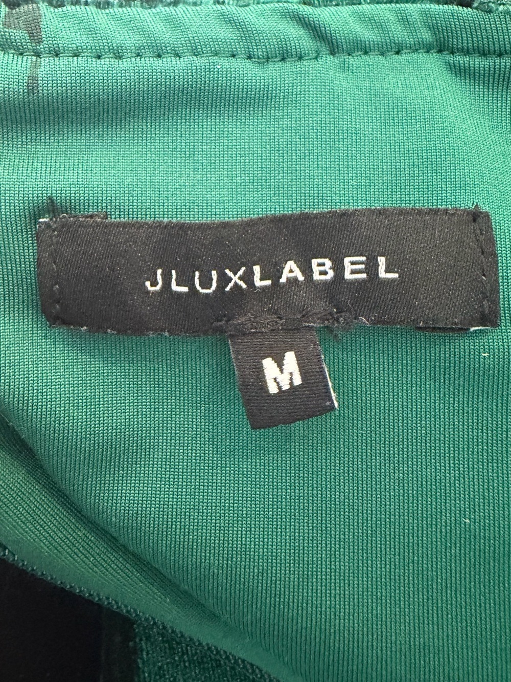 JLUXLABEL Emerald Green Velvet Strapless Draped Midi Dress Size M - Picture 7 of 7